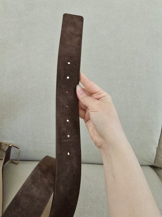 B-Low The Belt Chocolate Brown Suede Leather Milla Belt Small S Gold Buckle main image 5